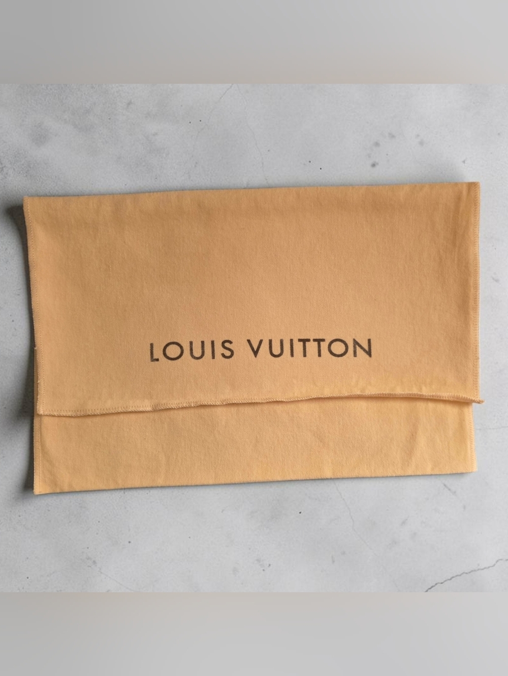 Louis Vuitton Beige Dust Bag For Pochette Or Clutch-12.75"W X 8" H